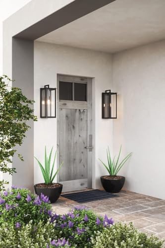 Capital Lighting 934612BK Wall Lantern with 100W Light 21 H x 8 W