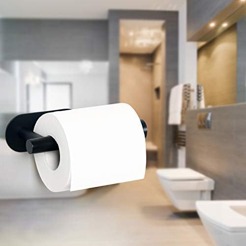 HouseAid Self Adhesive Toilet Paper Holder Matte Black 1