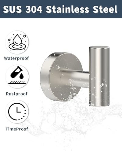 RARXTR Brushed Nickel Towel Hook 2 Pack 1