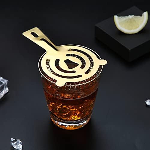 Evanda Cocktail Strainer with Gold Titanium Plating