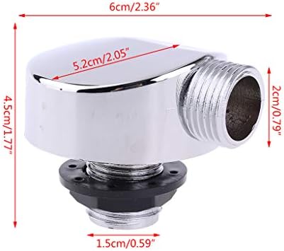 Chromed Plastic Shower Connector for Bathrooms