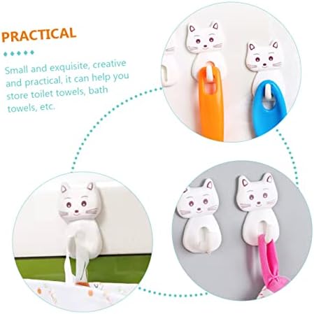 DECHOUS 9pcs Adorable Cat Wall Hooks for Bathroom