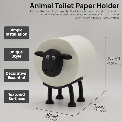 Flinbius Sheep Toilet Roll Holder - Cute 3D Printed Bathroom Decor