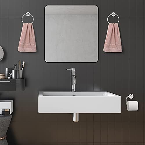 ETELI 3-Piece Stainless Steel Towel Ring Set with Toilet Paper Holder