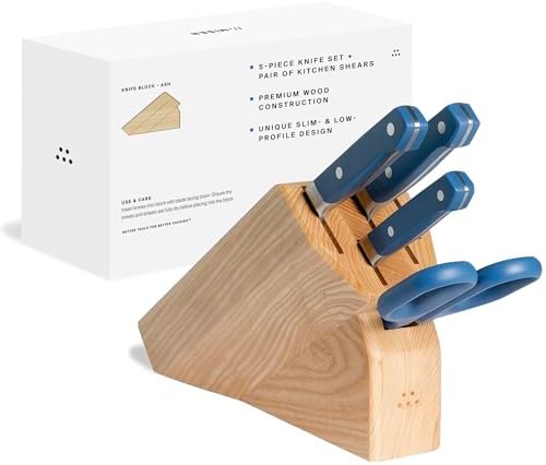 Misen Ash Knife Block with 5 Slots