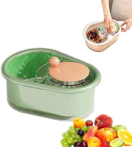 Manual Fruit Washer Spinner with Brush for Kitchen