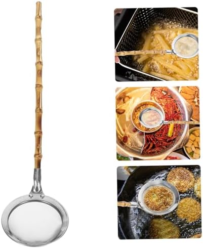 Mikinona 304 Stainless Steel Skimmer Colander with Handle 1