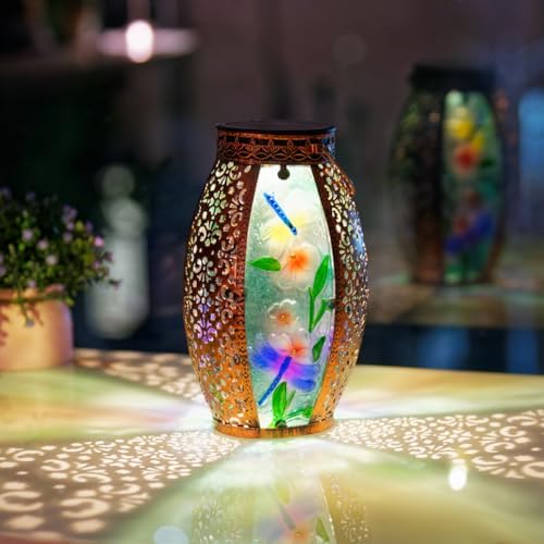 VEWOGARDEN Dragonfly Solar Lanterns for Outdoor Use