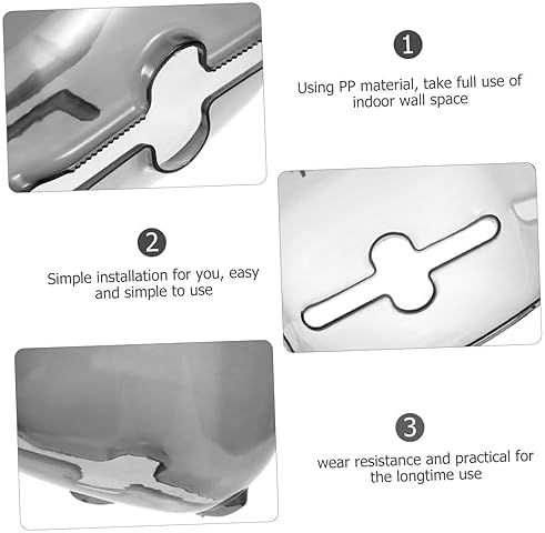 JECOMPRIS Toilet Paper Holder with Shelf Space-Saving Transparent Design