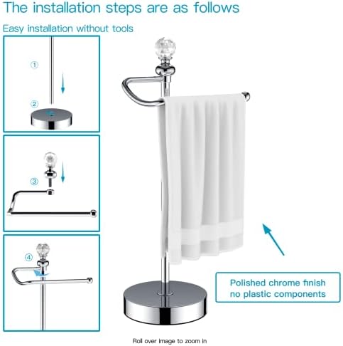 ROLABAM Bath Towel Holder Standing 2 Pack