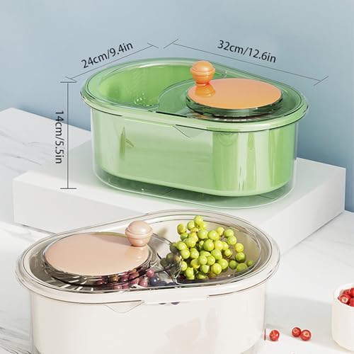 Manual Fruit Washer Spinner with Brush for Kitchen