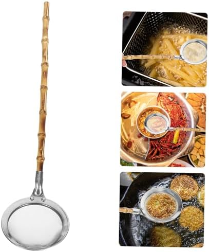 BRIGHTFUFU 304 Stainless Steel Colander Ladle with Long Handle