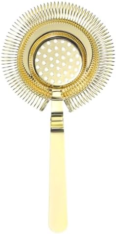 Cocktail Strainer - Stainless Steel Bar Strainer for Drinks 210mm Gold