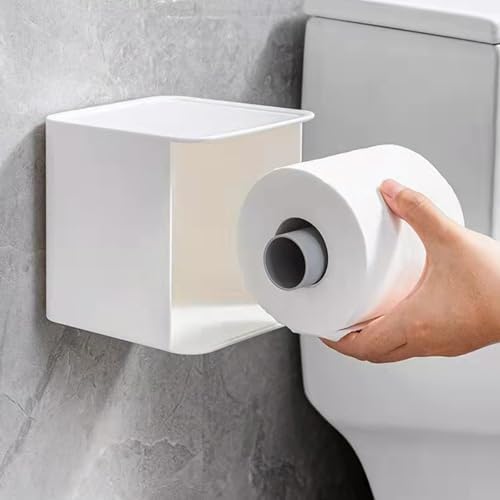 Sturdy Toilet Paper Holder with Back Adhesive Tape