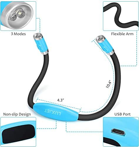 LUXJET Rechargeable LED Book Light for Night Reading
