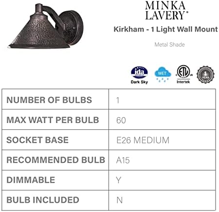 Minka Lavery Outdoor Wall Light 8101-A138 Bronze