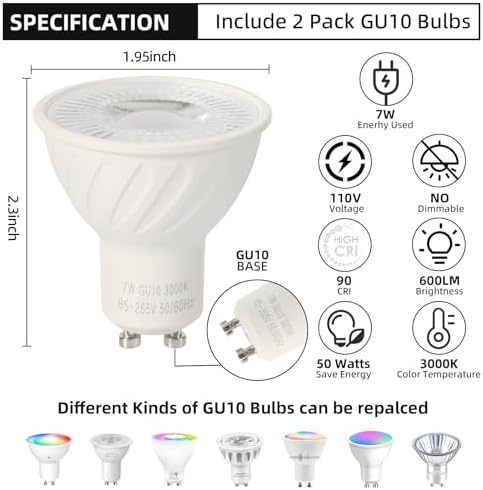 MIOBLUE Floor Can Light Accent Light with GU10 Bulbs