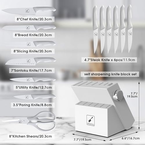 imarku 14-Piece Kitchen Knife Set with Block