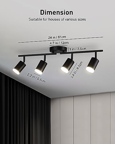 Bojim 4 Light LED Track Lighting Kit Ceiling