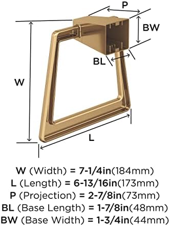 Amerock BH36002CZ Champagne Bronze Towel Ring