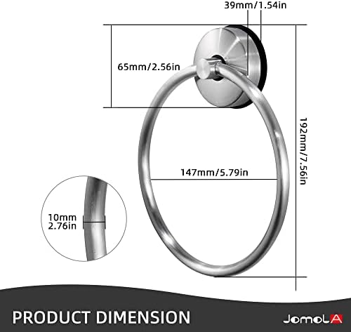 JOMOLA Suction Towel Ring Stainless Steel