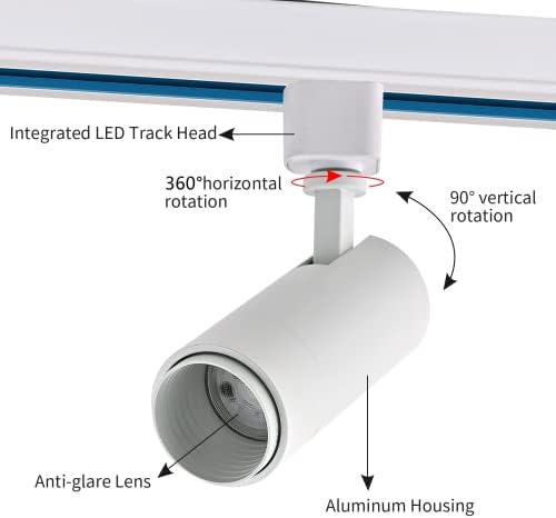 5CCT LED Track Lighting Heads 12W Dimmable 4-Pack