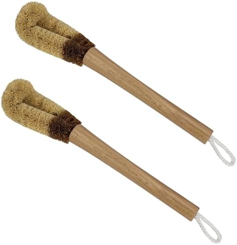 EIKS 2 Pack Bottle Cleaning Brushes with Coconut Fiber Bristles 1