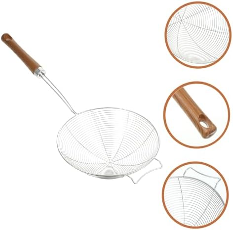 Luxshiny 304 Stainless Steel Skimmer with Wooden Handle 1