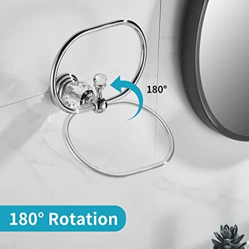 WOLIBEER Chrome Towel Ring Bath Rack