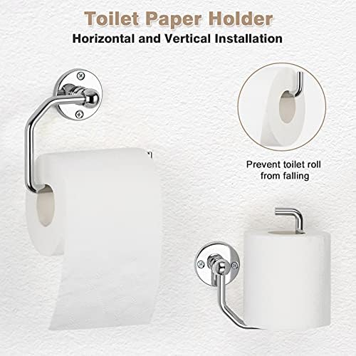 ETELI 3-Piece Stainless Steel Towel Ring Set with Toilet Paper Holder