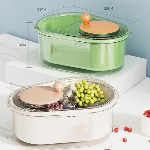 2025 Portable Fruit Cleaner Spinner with Brush and Bowl