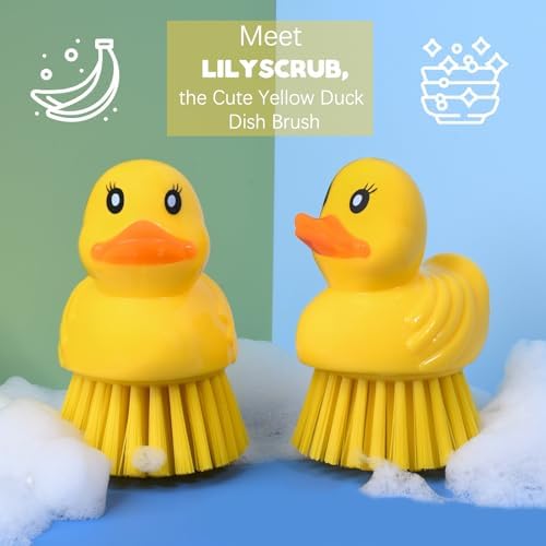GTOTd Cute Ducky Dish Brush Set of 2