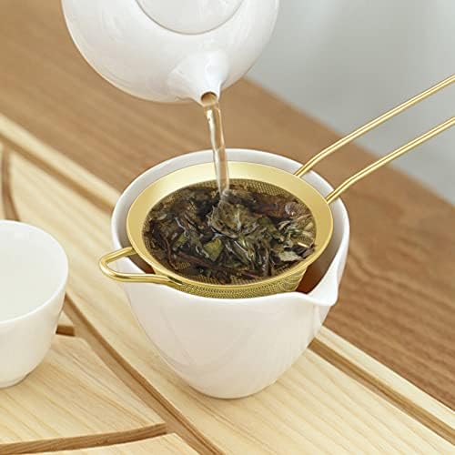 TeamFar Fine Mesh Strainer Set of 2 Gold