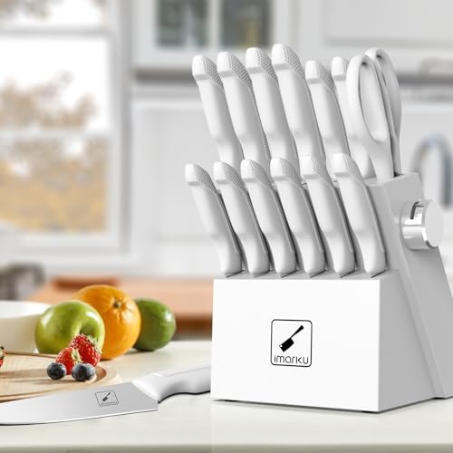 imarku 14-Piece Kitchen Knife Set with Block