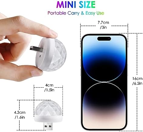 Orlabno USB Mini Disco Ball Light for Kids
