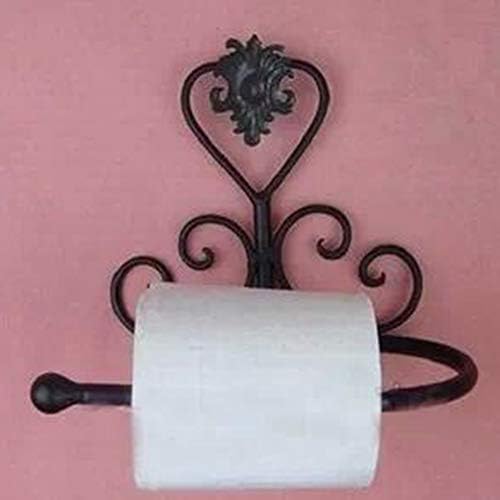 Heaven2017 Black Metal Toilet Paper Holder Wall Mount