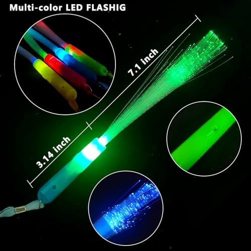 OceanWings 16 PC Fiber Optic LED Light Up Wands