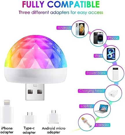 Orlabno USB Mini Disco Ball Light for Kids