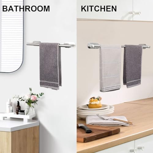 TocTen Self Adhesive Towel Bar - Adjustable 16-24 inches