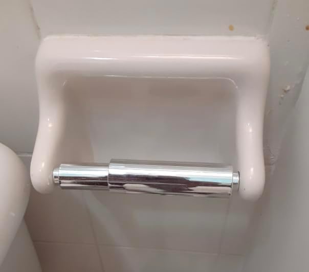 Rocky Mountain Goods Universal Toilet Paper Holder - Spring Loaded Chrome
