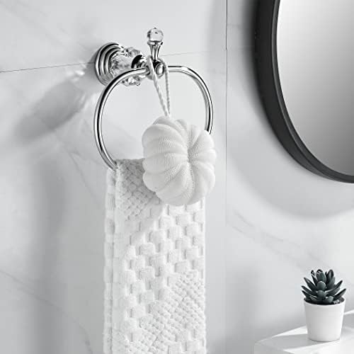 WOLIBEER Chrome Towel Ring Bath Rack