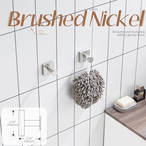 KOKOSIRI 2-Pack Stainless Steel Robe Hooks