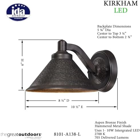 Minka Lavery Outdoor Wall Light Kirkham Bronze