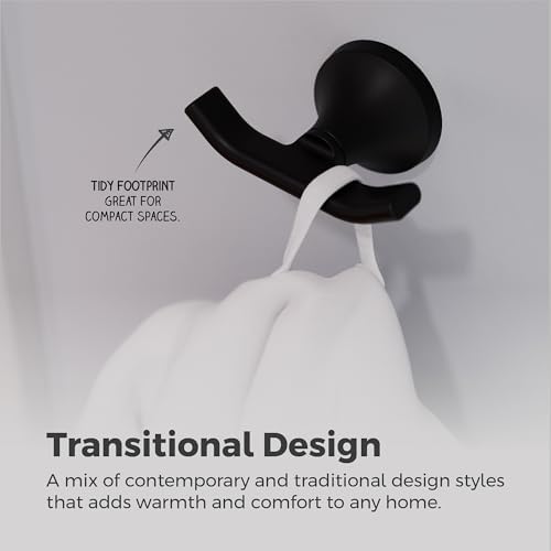 Pfister Vedra Towel Hook Matte Black Wall-Mounted