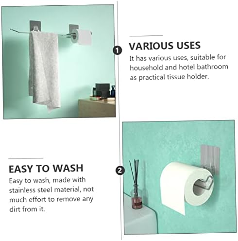 Alipis 1pc Wall Mounted Tissue Holder Stainless Steel Design