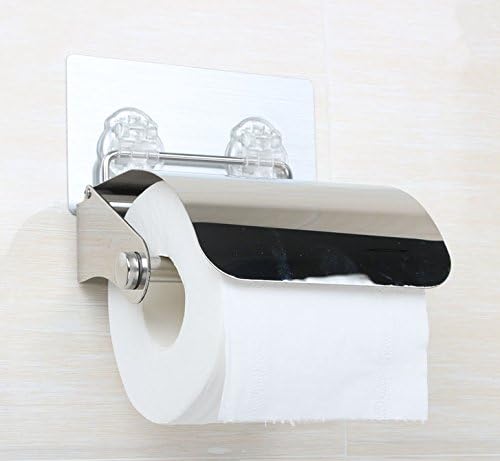 EzHome Self Adhesive Toilet Paper Holder Brushed Finish