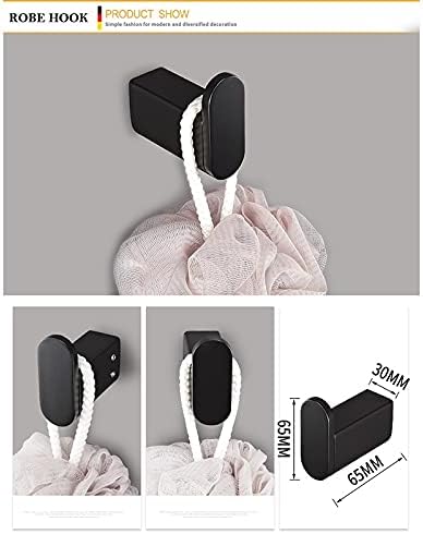 TYZK Shower Shelves Matte Black Stainless Steel Round Wall Mounted Set