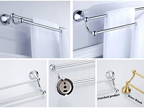 ANNBKA Double Towel Bar Wall Mounted Chrome