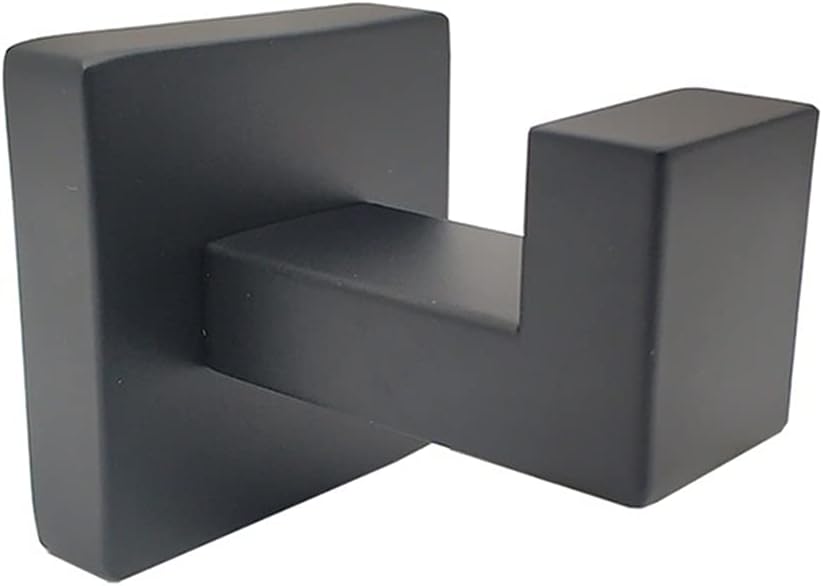 TYZK Shower Shelves Hardware Set Black Robe Hook Towel Rail