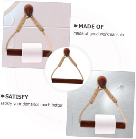 Homoyoyo Wall Mounted Toilet Paper Holder with Walnut Design 1